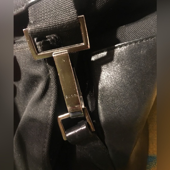 GUCCI Rucksack Backpack Nylon Leather Trim Slingback Daypack - Picture 5 of 16